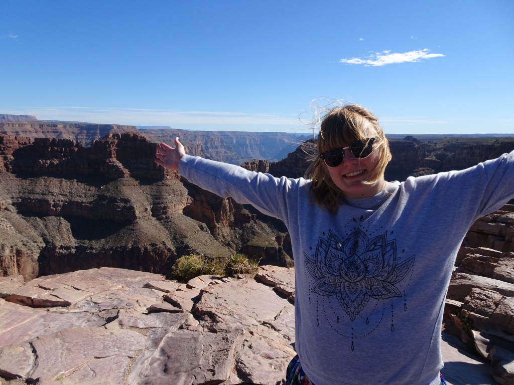 Marvelling out over the West Rim of the Grand Canyon